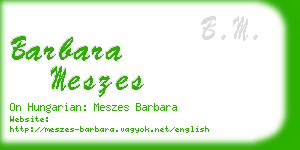 barbara meszes business card